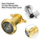 200 Retractable Peephole 35-50mm Security Home Door Viewer Spyhole With Cover