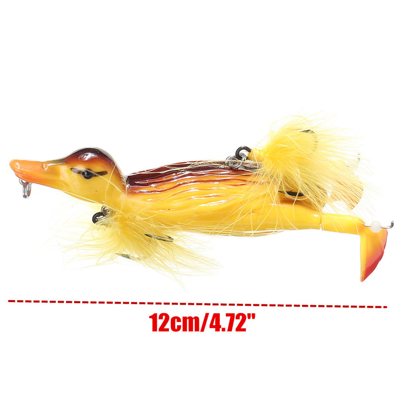 ZANLURE 3D water Fishing Lure Duck Floating Treble Hooks For Bass/Pike/Catfish /Musky