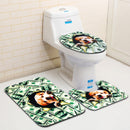 3PCS Non-Slip Bathroom Washable Carpet Animal Bathroom Rug Toilet Cover Mat