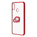 Bakeey Transparent Ring Holder Color Plating Anti-Scratch Hard PC Protective Case For Xiaomi Mi8