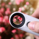 40X Jewelry Magnifier Resin Lens Magnifying Jewelry Loupe 2 LED Light