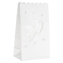 10PCS Double Heart Paper Lantern Candle Bag Tea Light Holder for Christmas Wedding Home Decoration
