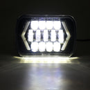 Car LED Daytime Running Lights Off-road Headlights 300W High Low Beam With Adapter Cable for Jeep Wrangler YJ Cherokee XJ 6052 6053