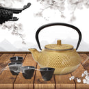 300ml Black/Gold Cast Iron Kettle Japanese Style Teapot with Strainer Tea Pot