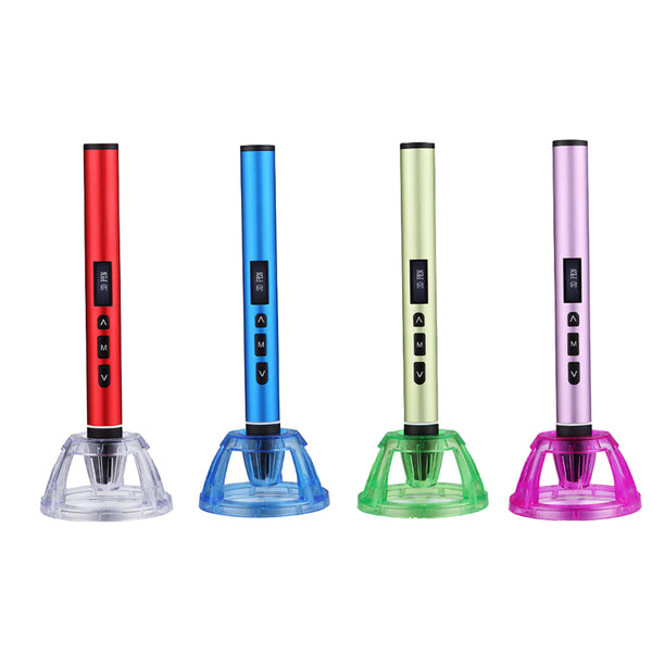 Blue/Green/Purple/Red 3D Printing Pen for 1.75mm PCL/PLA Filament Kids Holding DIY Maker