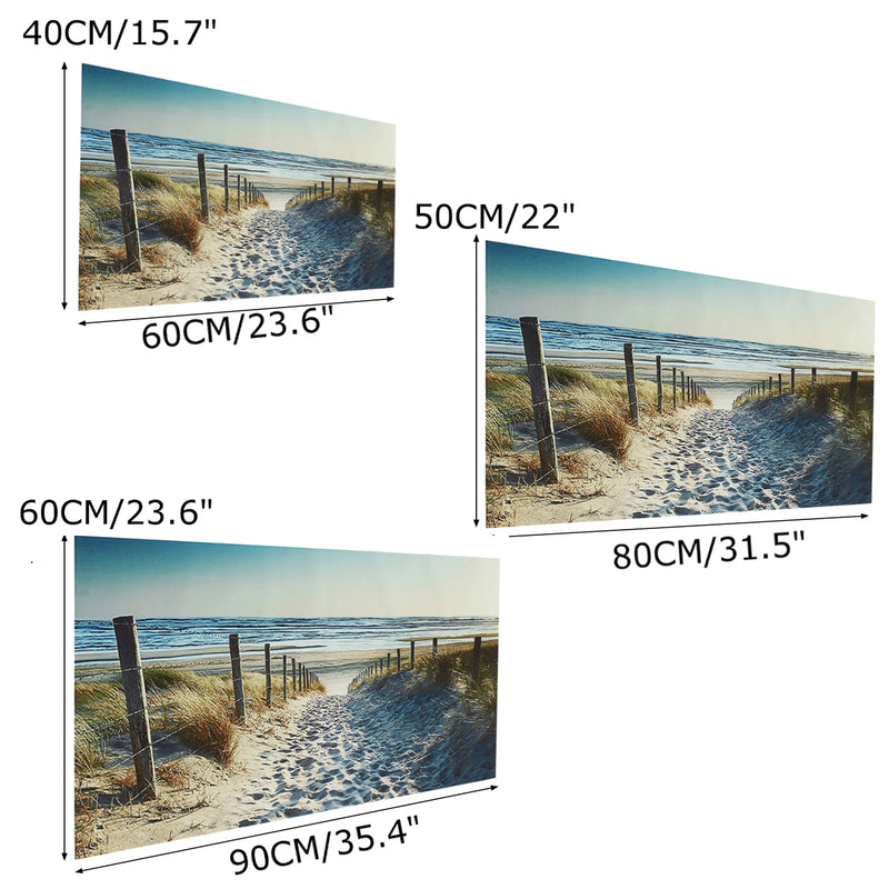 Ocean Beach Footprint Canvas Prints Paintings Wall Art Home Decor Unframed