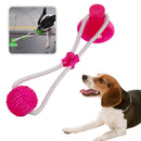Multifunction Pet Molar Bite Dog Toys Rubber Chew Ball Puppy Suction Cup Dog Biting Toy Cleaning Teeth Safe Soft Elasticity
