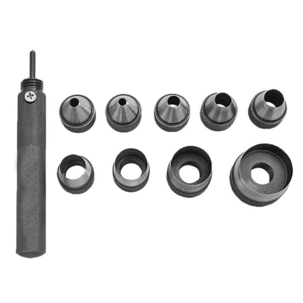 10pcs Heavy Duty Hollow Punch Kit Set Gasket Leather Rubber Punching DIY Leather Craft Tool Perforating Tools