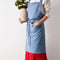 Unisex Adjustable Denim Canvas Chef Denim Bib Aprons with Convenient Pockets BBQ