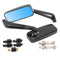 8mm 10mm Rear View Mirrors Black Short Stem Rectangle For Harley Davidson Dyna/Iron 883/Fatboy