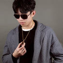 Retro Men's Pendant Titanium Steel Ouroboros Bite Tail Dragon Eternity  Men Necklace