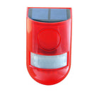 6 LED Solar Alarm Red Lamp Motion Sensor Warning Sound Light Waterproof for Garden Factory Warehouses