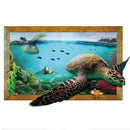 3D Sea Turtle Living Room Bedroom Animals Floor Home Background Wall Decor Creative Stickers