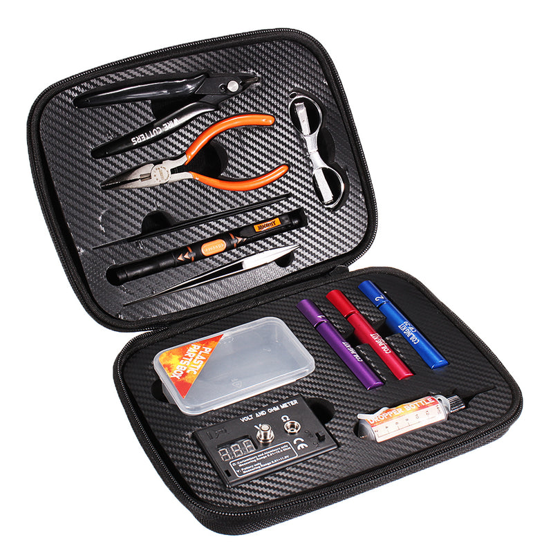 JAKEMY JM-P16 12 in 1 DIY Electronic Atomizer Coil Jig Tool Bag Accessories Vape Hand Tool  Screwdriver Plier Kit