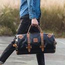 28L Men PU Leather Handbag Shoulder Bag Duffle Gym Tote Bag Sports Travel