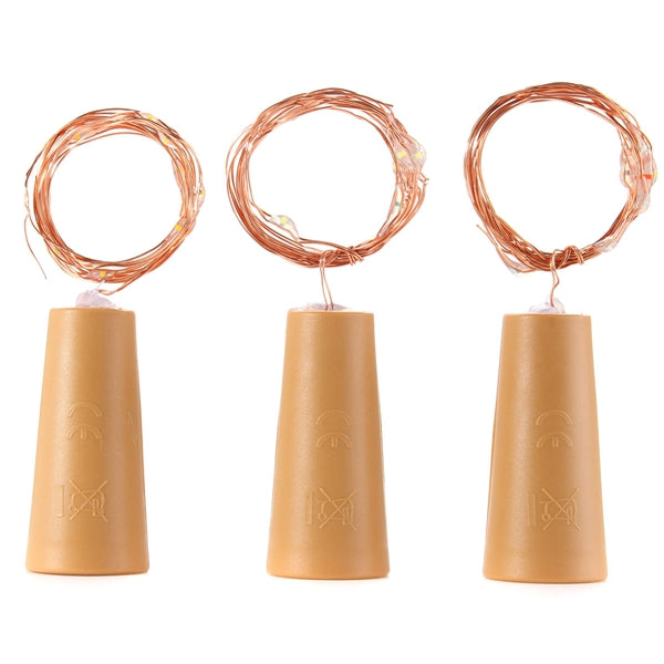 200CM Battery Powered Cork Copper Wire LED Wine Bottle HoliDay Light Lamp for Xmas Party