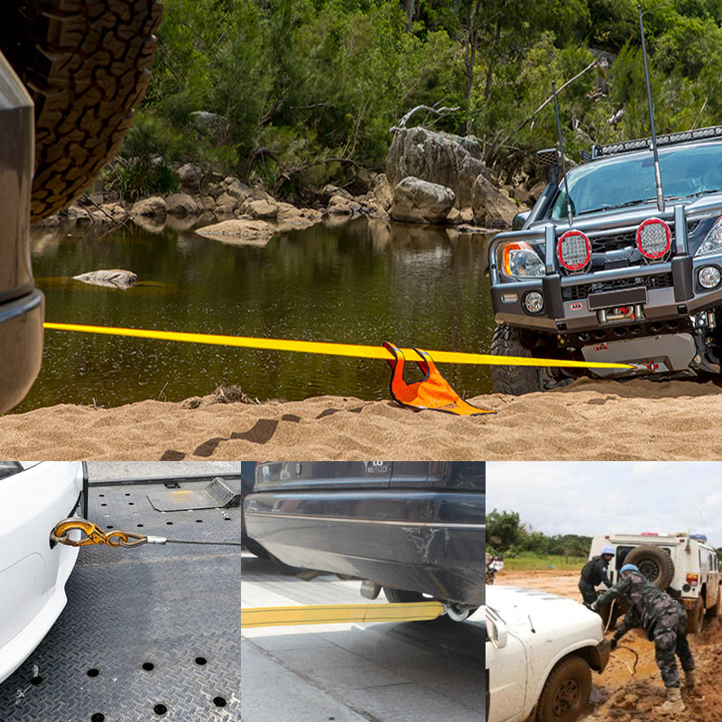 5M Car Traction Rope Car Emergency Trailer W/ Car Tow Winch Rope 16000KG Tow