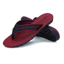 Men Leather Flip Flops Thick Bottom Sandals Comfortable Beach Durable Shoes Can Be Immersed In Seawater