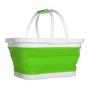 Folding Collapsible Water Bucket Outdoor Portable Camping Picnic Silicone Basket Barrel