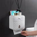 Bakeey Waterproof Toilet Tissue Box Hole Free Shelf Wall Hanging Creative Storage Baskets For Smart Home