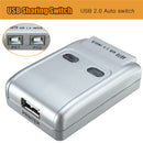 2 Port Usb 2.0 Auto Printer Sharing Switch HUB Selector Switcher for Printer Scanner HM