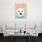 Miico Hand Painted Oil Paintings Cartoon White Bear Paintings Wall Art For Home Decoration