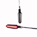4x Sequential Flowing 24 LED Turn Signal Indicator + White DRL + Red brake Lights