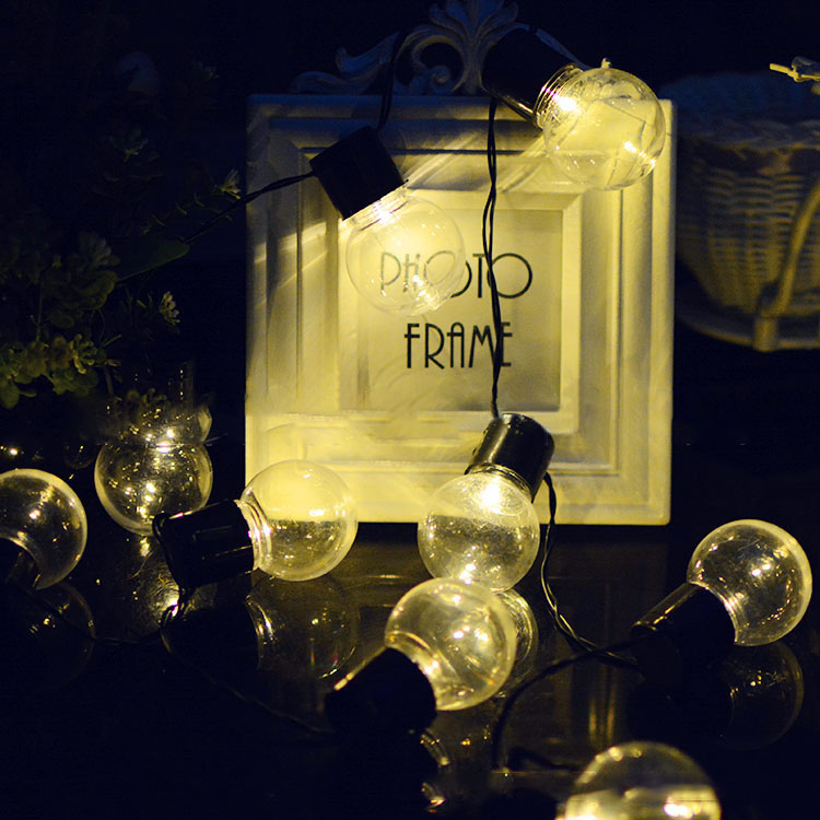 KCASA SSL-4 Gardening 3.5M 10LED Solar Panel Light Blub Holiday Christmas Wedding Decoration