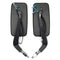 8mm+10mm Pair Motorcycle LED Turn Signal Rear View Mirrors Square Black Universal