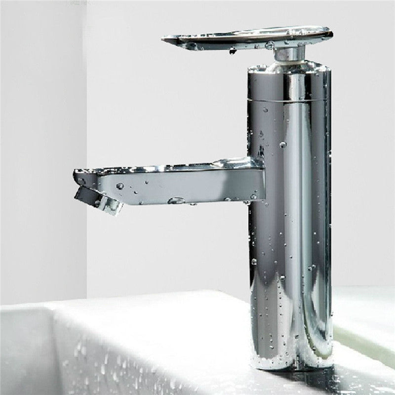 Bathroom Kitchen Basin Faucet Single Handle Deck Mounted Faucets Hot & Cold Water Mixer Taps