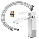 Waterfall Spout Chrome Bathroom Basin Sink Single Handle Faucet Mixer Taps