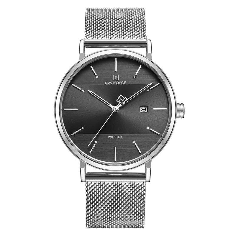 NAVIFORCE 3008 Stainless Steel Band Quartz Watch Casual Style Waterproof Men Watch