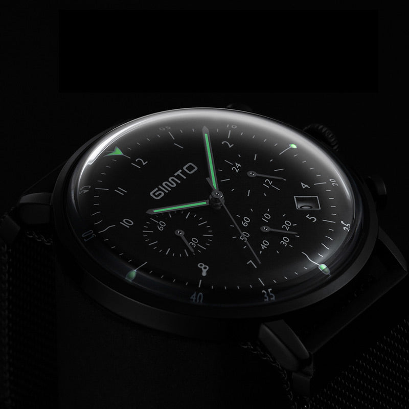 GIMTO GM245 Luminous Display Business Style Watch Stainless Steel Men Sport Quartz Watch