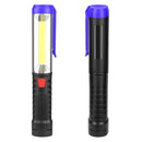 90 Rotation COB+LED USB Rechargeable Emergency Worklight with Magnetic Flashlight LED Work Light