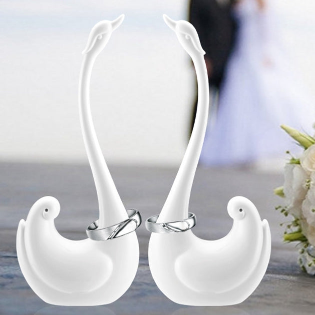 Honana DX-F1 Elephant Swan Ceramics Ring Holder Elegant Fashion Show Shelf Craft Articles