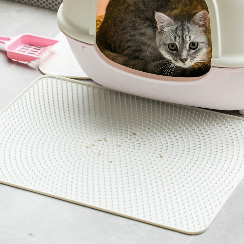 Jordan&Judy JJ-PE0014 Cat Litter Pad Silicone Material Waterproof White  Pet Mat From Xiaomi Youpin