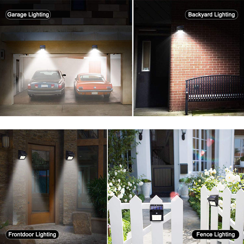 20 LED 400Lumen Outdoor Solar Wall Lamp Wireless Motion Sensor Lights Waterproof Bright Security Night Light for Yard Walkway