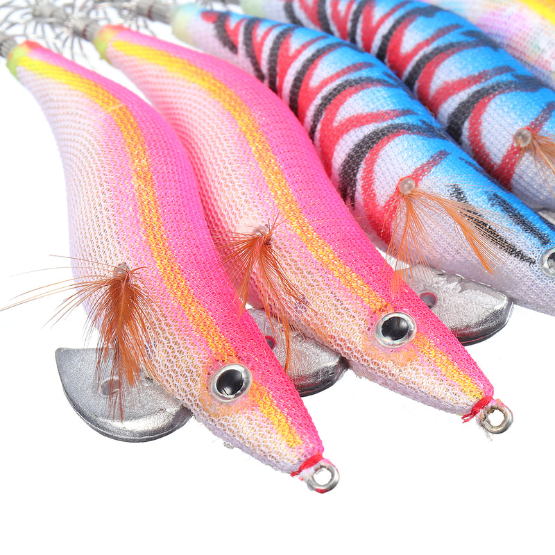 10Pcs/Set Squid Jigs Clothed Fishing Lure