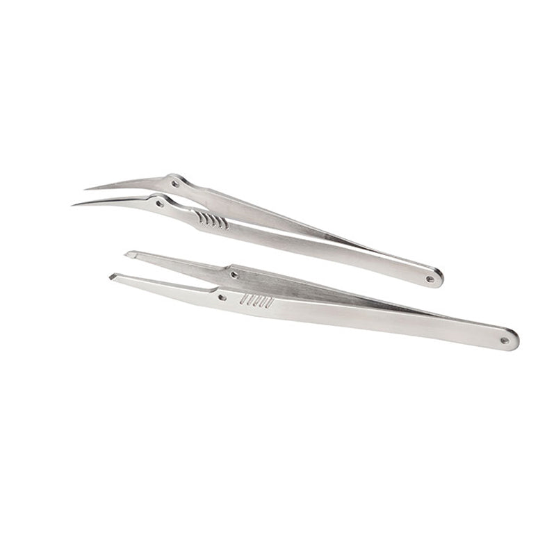 MINI Mtweezer Set Electronics Industrial Tweezer Anti-static Curved Straight Tip Precision Forceps