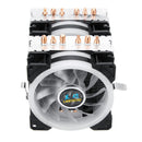 Aurora Colorful Backlit 3Pin 2 Fans 6 Copper Tube Dual Tower CPU  Cooling Fan Cooler Heatsink for Intel AMD