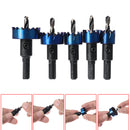 5pcs 16-30mm HSS Blue Nano Coating Tooth Hole Saw Cutter Drill Bit Set for Metal Sheet