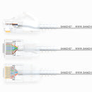 SAMZHE 0.5~5M 10Gbps Ultrafine CAT6A White Ethernet Patch Cable Slim LAN Networking Cable