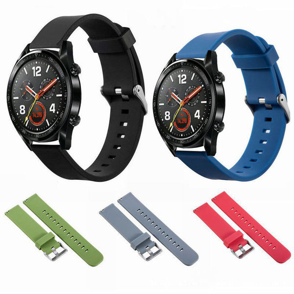 Bakeey Universal 22mm Replacement Silicone Stainless Steel Buckle Watch Band Strap for Huawei Watch GT Smart Watch