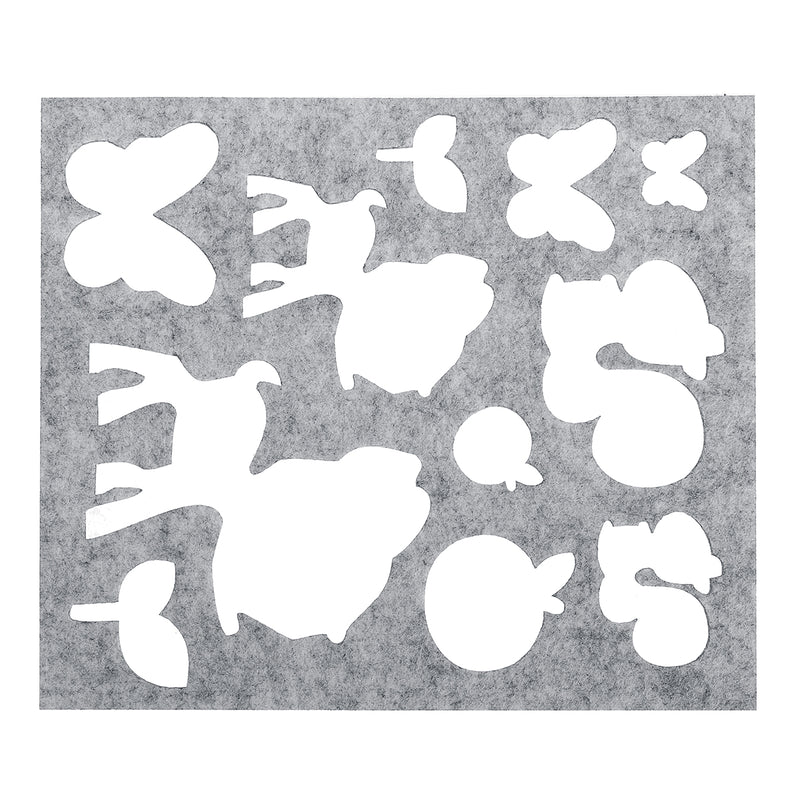 6Pcs Wool Felt Template Mould Needles Tool Set Yarn Needle Felting Mould Mat DIY Materials Doll Beginner Craft