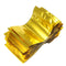 100pcs Gold Aluminum Foil Stand Up Bags Zip Lock Mylar Pouches With Window Food Grade