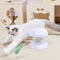 Loskii Pet Laser Cat Toys Feather Ribbon Laser Electric Cat Toy Turntable USB Charging