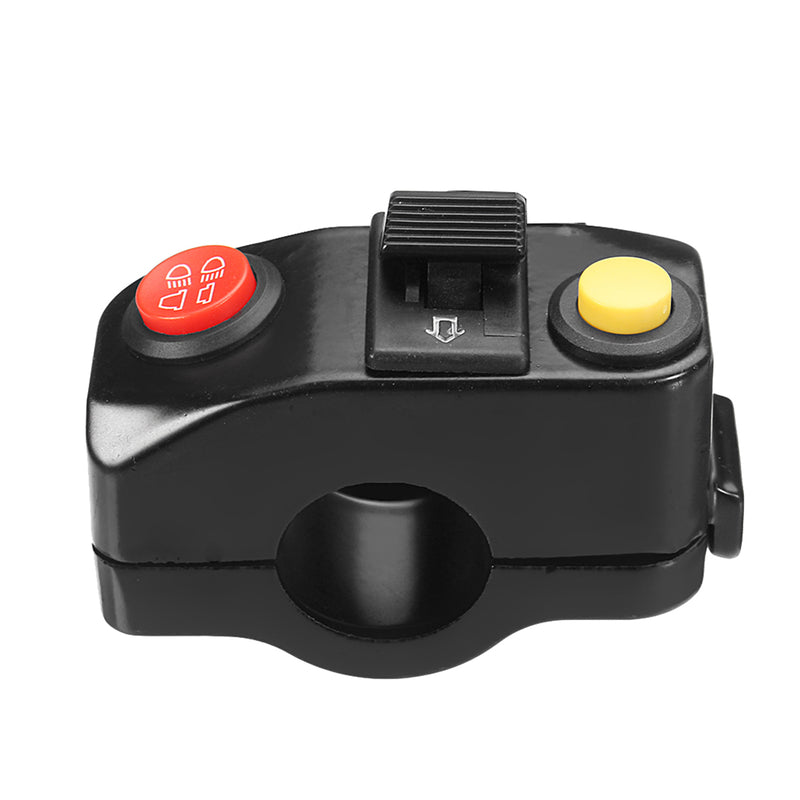 7/8inch Motorcycle Handlebar Mount Scooter ATV Bike Kill Horn Low/High Beam Switch