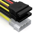 SAMZHE SATA Power Cable SATA 1 for 2 Splitter 4 PIN IDE 0.2m Cable for Hard Disk SSD Computer Connection