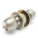 Stainless Steel Round Door Knobs Handle Entrance Interior Passage Lock Entry with Key