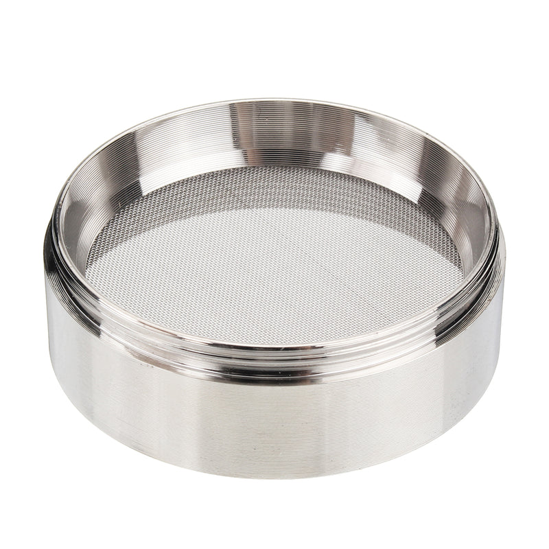 MOHOO Grinder Crusher 4-piece Pollen Scrapers Grinder with Hand Muller Shredder for Dried Spices, Herbs, Spices, 55mm Scraper Silver